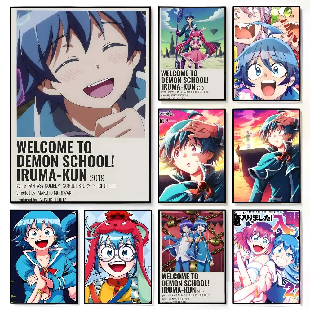 anime fantasy W-Welcome to Demon School Poster American Film Mural Home Childrens Room Wall Decor Print