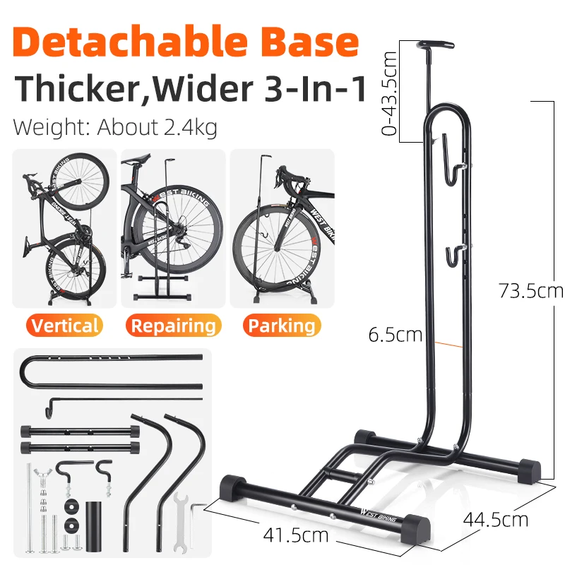 West Biking 3 In 1 Fietsenrek Multifunctionele Fiets Indoor Garage Opbergstandaard Mtb Racefiets Onderhoud Stand
