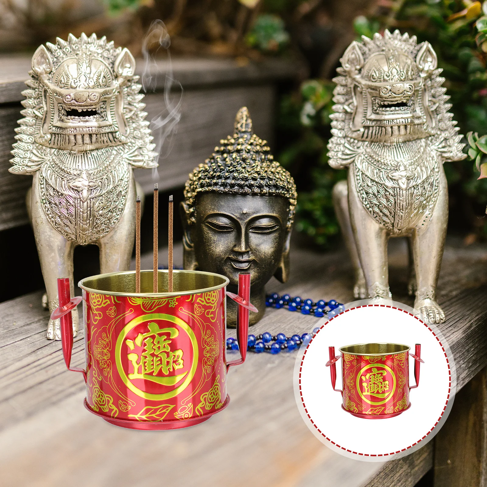 

Iron Incense Burner Retro Style Wall Mounted Censer For Home Decor Aromatherapy Buddhist Sacrifice Supply Ornament