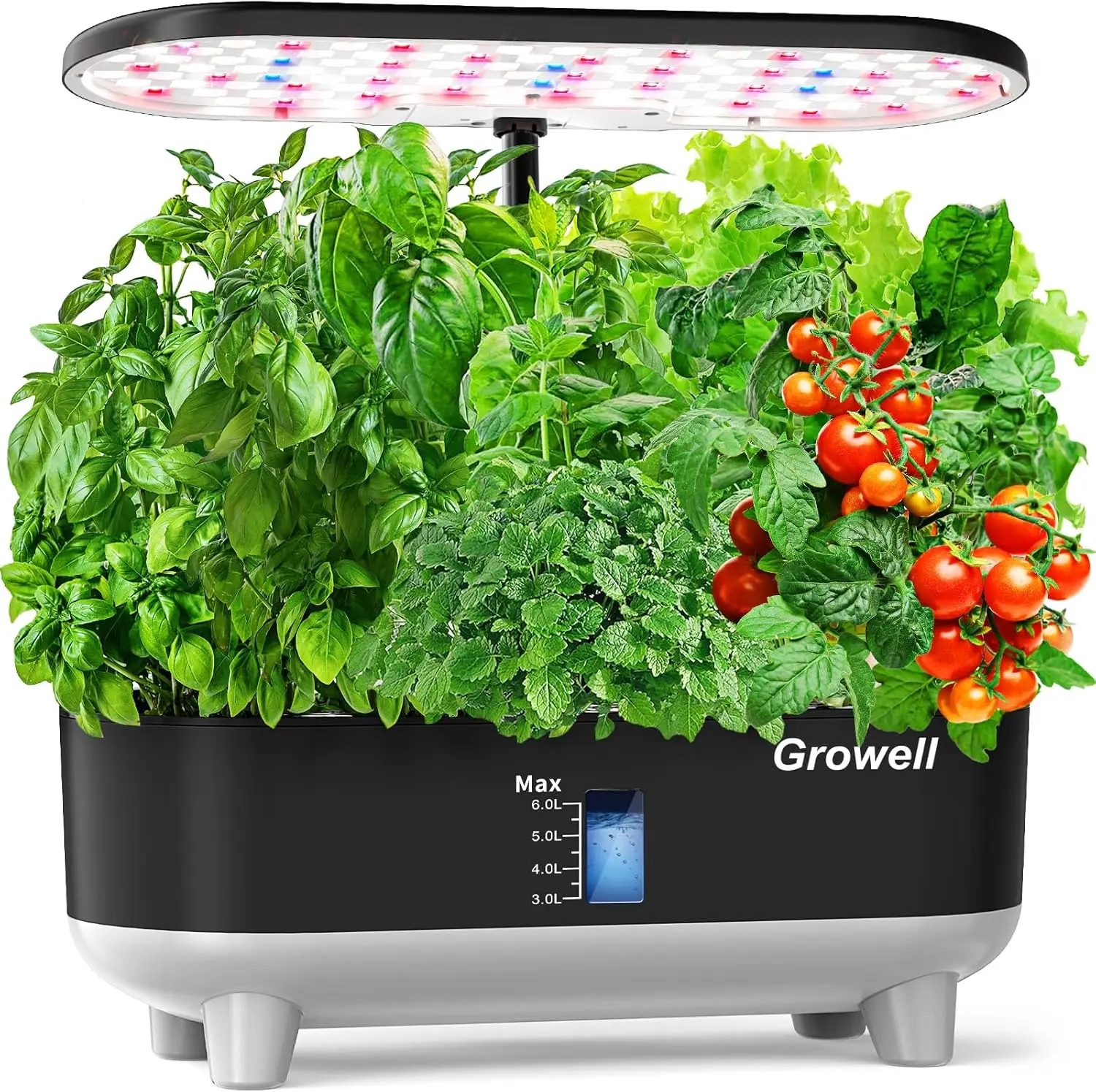 

Hydroponics Growing System Kit, 16 Pods Indoor Garden with 28W Full Spectrum LED Grow Light, Auto Timer, 3 Smart Light Modes, 8L