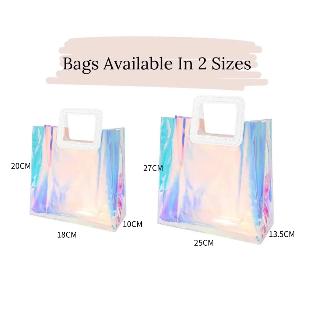 Custom Name Handbag Personalized Bridal Bridesmaid Beach Transparent Laser ToteBag Party Decoration Gift Customized Name Handbag