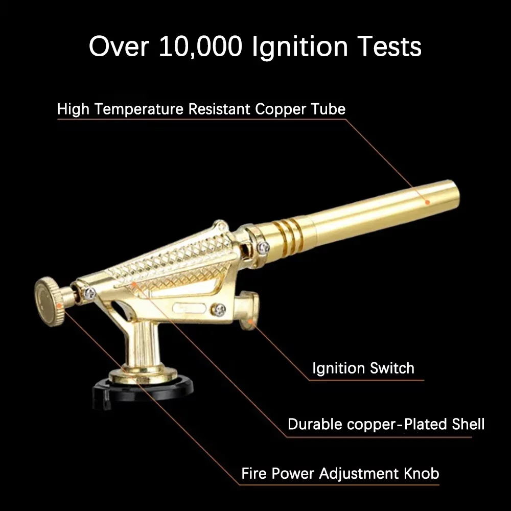 

Outdoor Barbecue Fire Gun Butane Gas Bottle Torch Multifunctional Electronic Lighter Propane Handheld Copper Torch Burner