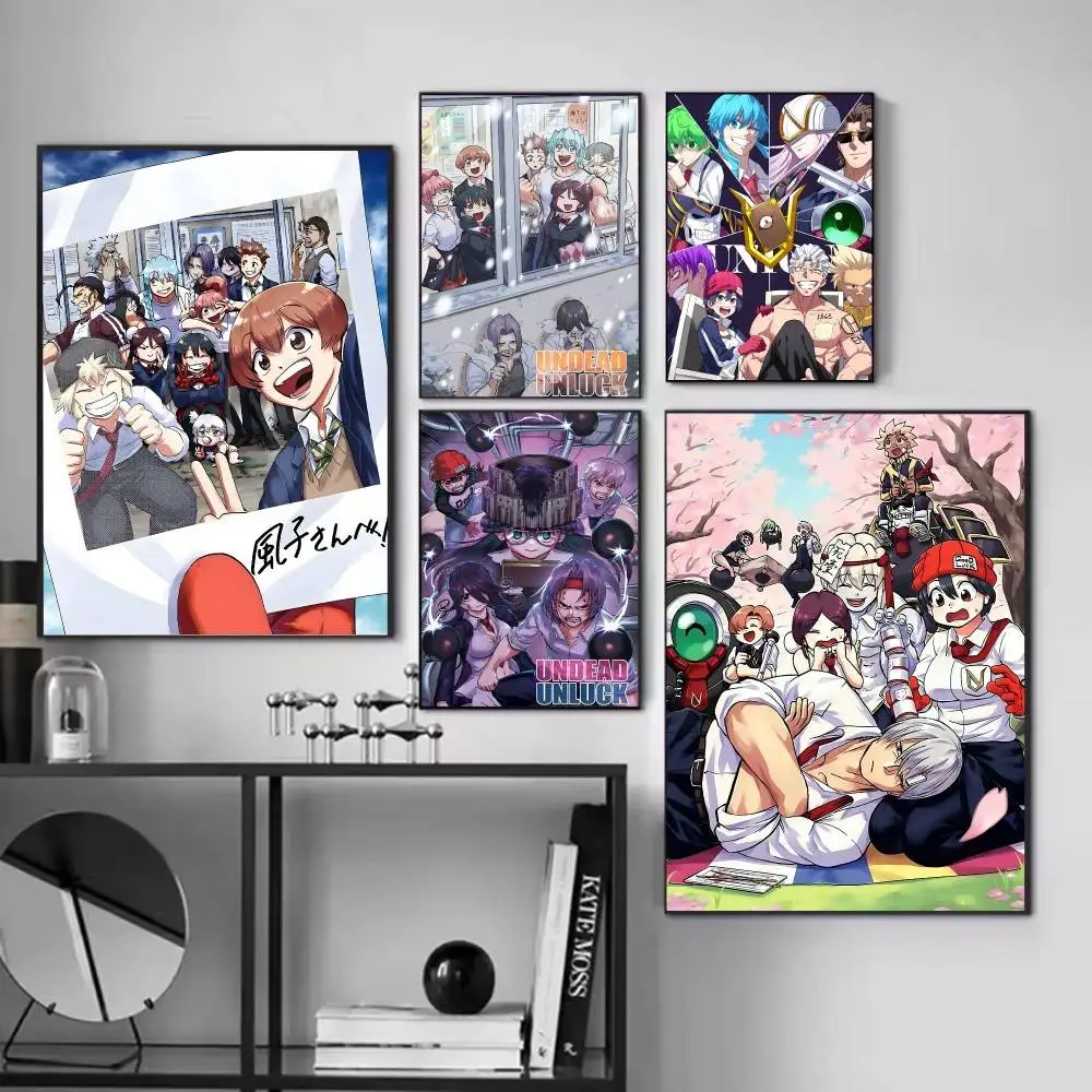 Japanese Manga Cartoon Anime U-Undead Unluck Posters Fancy Wall Sticker for Living Room Bar Decoration Wall Decor