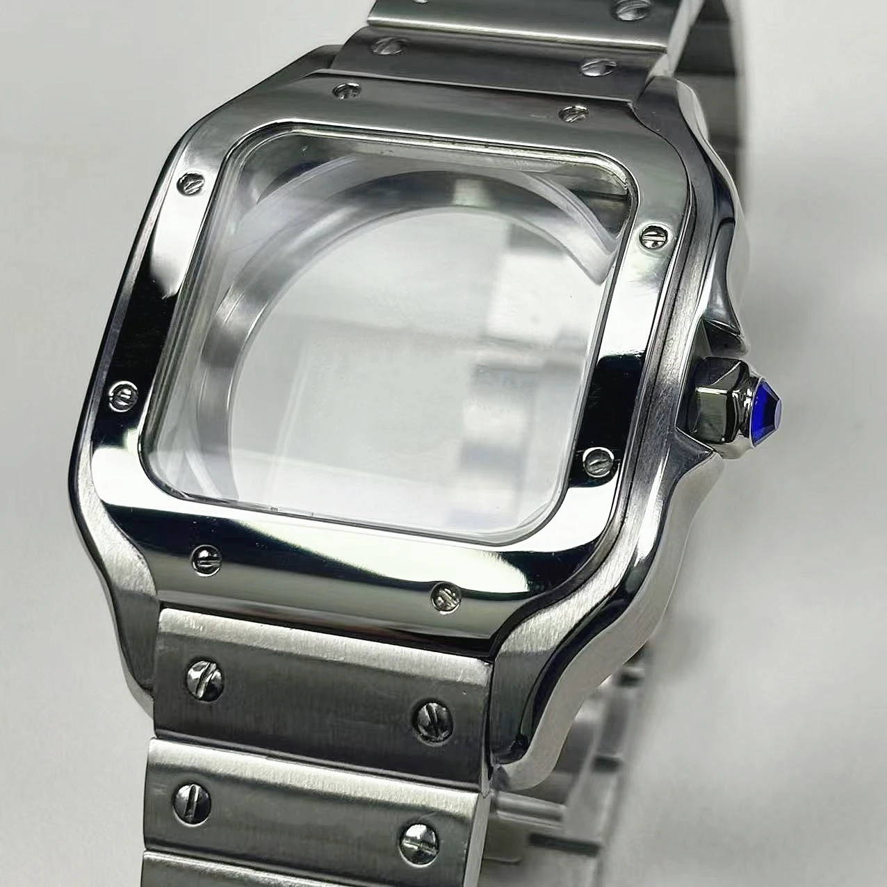 38 مللي متر NH35 ساعة حافظة ساعات رجالية الفولاذ المقاوم للصدأ حزام الساعات صالح NH34 NH35 NH36 حركة NH35 #5