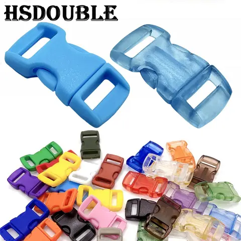 Hebilla de Liberación lateral curva para paracaídas, pulsera de Paracord, Clip para Collar de gato, correas para mochila, accesorios de bricolaje, 10mm, 550, 30 unids/lote por paquete