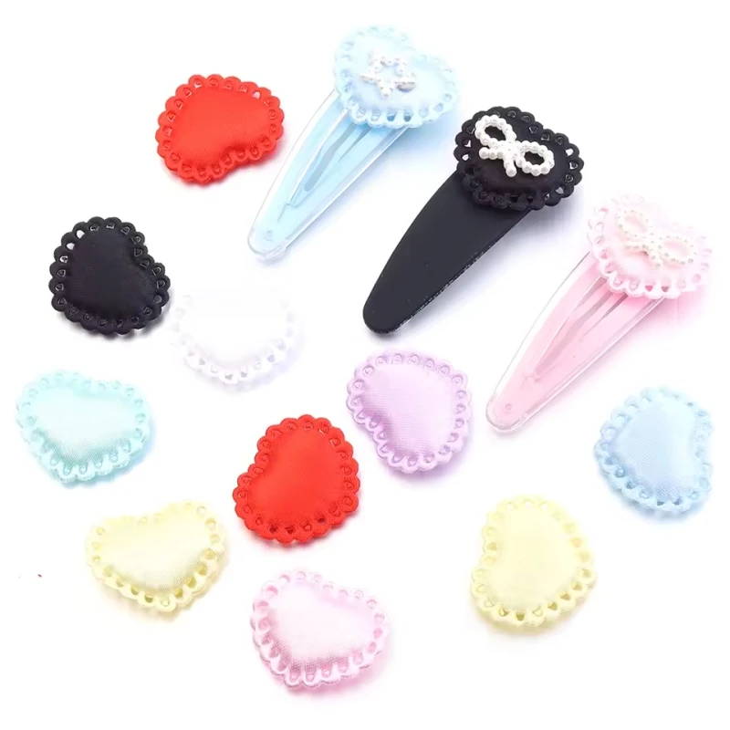50 Stück Bunte Stoff-Applikationen zum Aufnähen für DIY-Bastelarbeiten, Ornamente, Hochzeits-, Valentinstags- und Partydekorationen – Detail 4