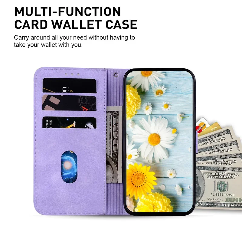 Wallet Bags Flip Cover Flower Case For Samsung Galaxy A23 A53 A33 A13 4G A73 5G A 23 13 A137 Magnetic Leather Phone Cases Lily