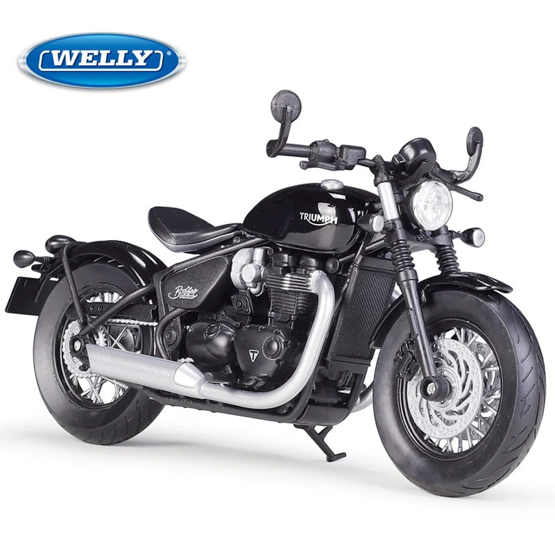 

Welly 1:12 Scale Motorcycles Triumph Bonneville Bobber Model – Detailed Bobber Style Replica, Ready to Display