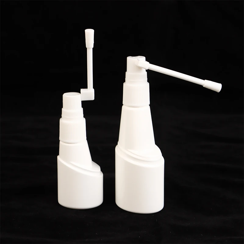 25/50ml Rotation Atomizer Refillable Empty Throat Sprayer Pump Snoot Cleaning Container Plastic Nasal Spray Bottle