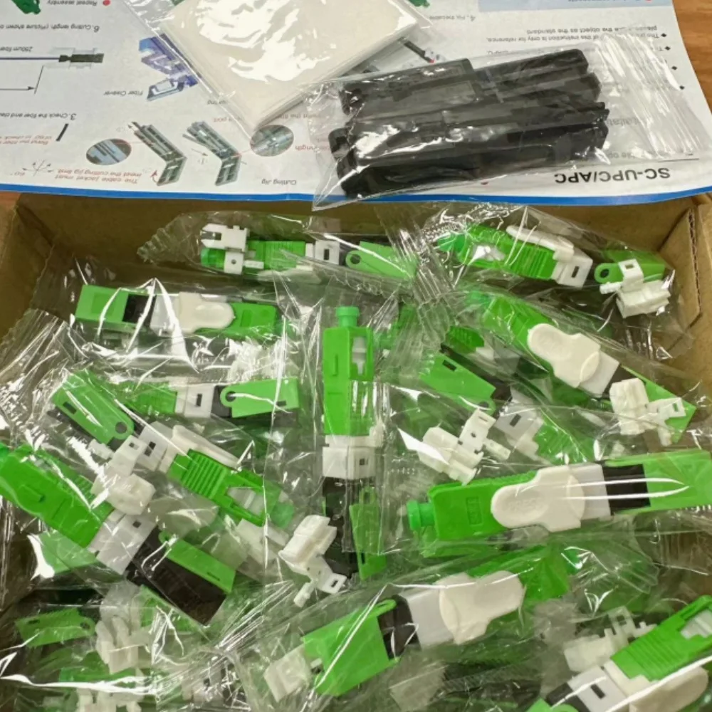 FTTH ESC250D SC APC & SC UPC Single-Mode Fiber Optic Quick Connector Embedded FTTH SM Optic Fast Connector SC Connector