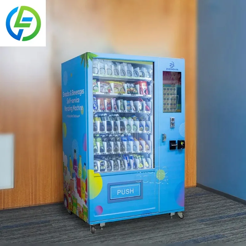 Automatic Touch Screen Vending Machine Combo Vending Machine for Foods and Drinks