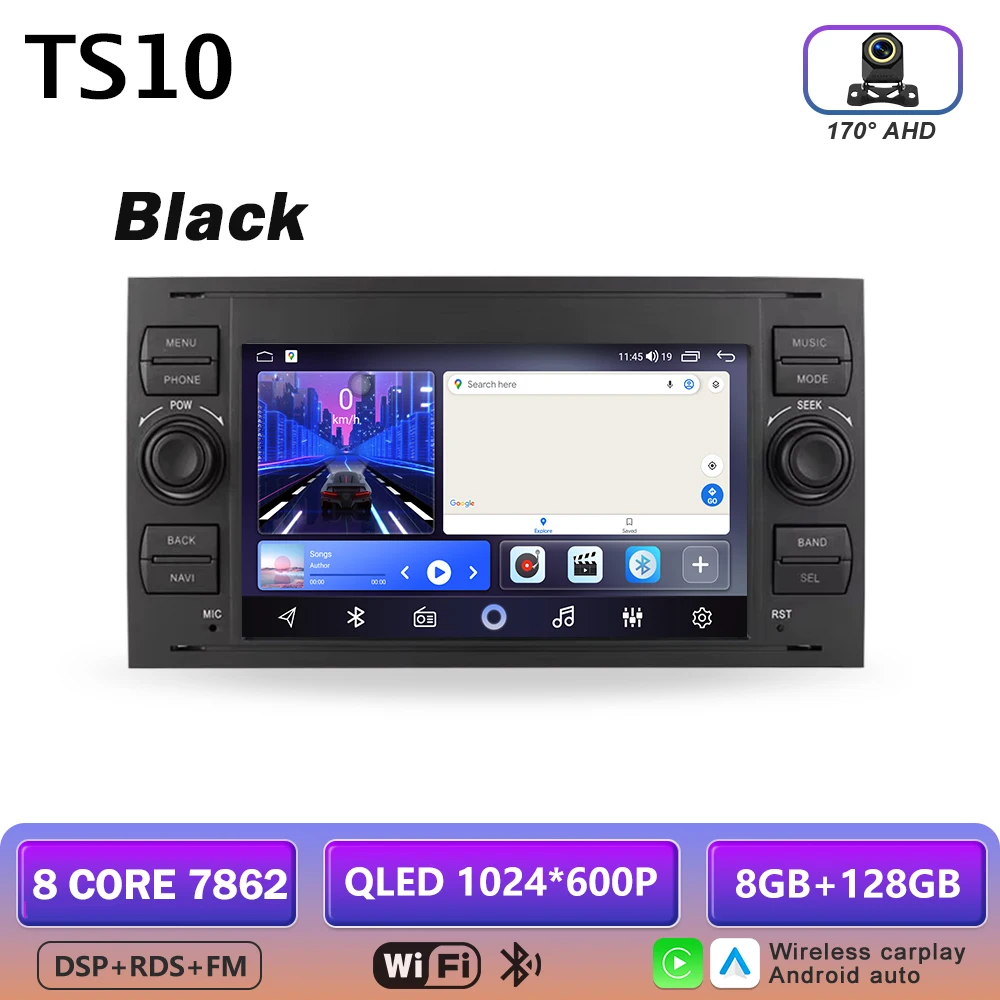 Android autoradio AUTO Carplay voor FORD C-Max Connect Fiesta Fusion Galaxy Kuga Mondeo S-Max Transit Focus GPS multimediaspeler
