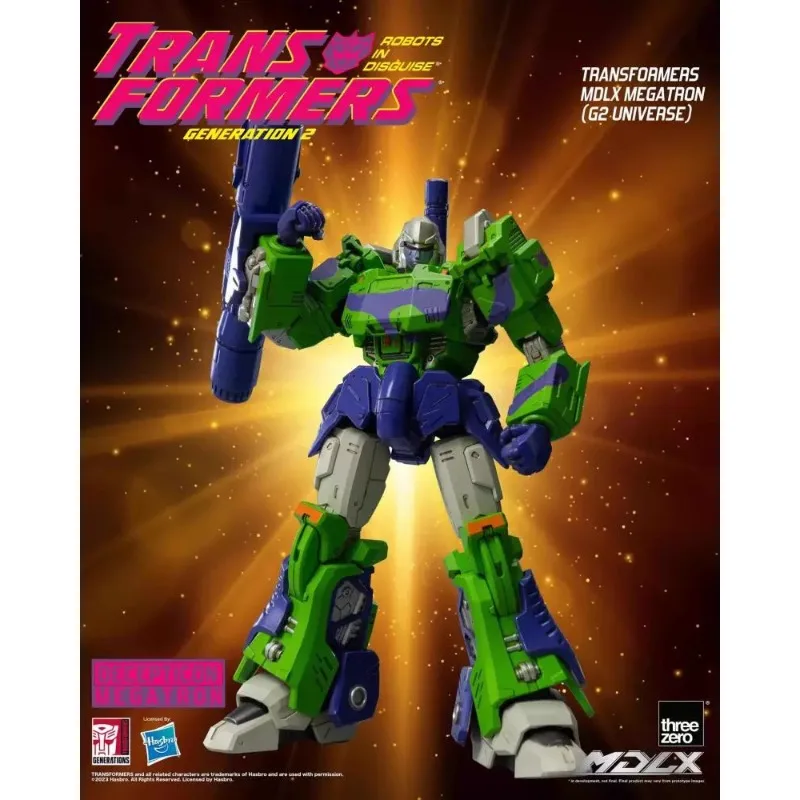 متوفر في المخزون Threezero 3A MDLX Megatron G2 ألعاب متحولة باللون الأخضر منتجات نهائية متنقلة مجموعة شخصيات الحركة هدية
