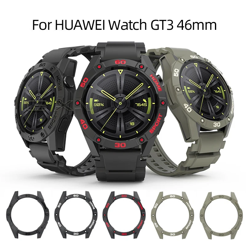 2022 New Case For Huawei Watch GT 3 46mm TPU Shell Protector Cover Band Strap Bracelet Charger Bumper for Huawei GT3 Smartwatch