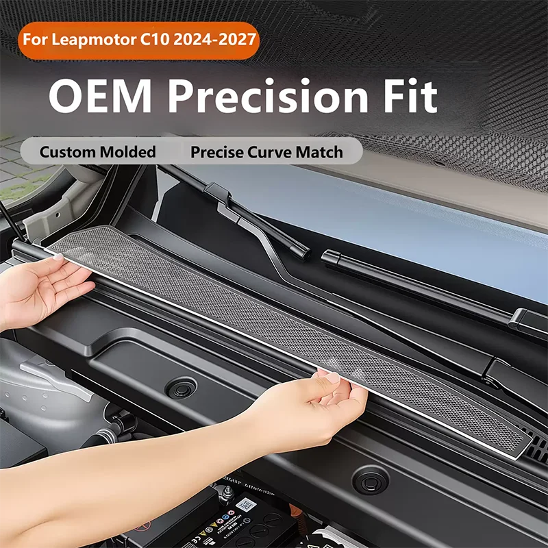 For Leapmotor C10 2024-2027 Engine Hood Insect Cover Car Insect Net Decoration Cover Engine Air Intake Protection Accessories