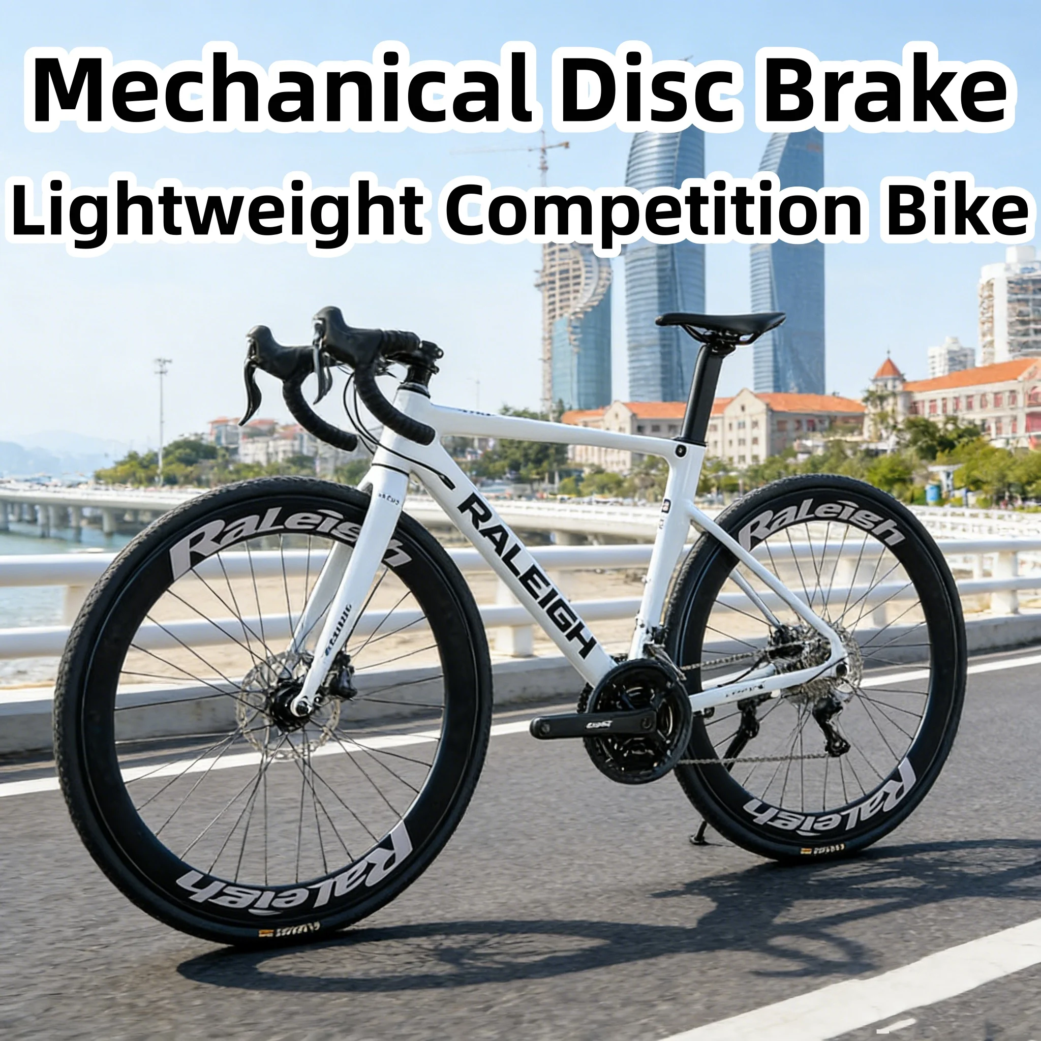 

700C Aluminum Alloy Road Bike, Straight Bars, Racing Bicycles, 16 Speed, 24 Speed, 27 Speed, 30 Speed,Gravel Road racing MTB