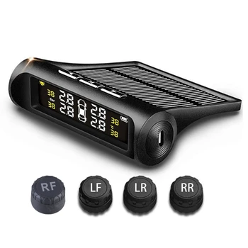 Auto Reifendruck Überwachung System Solar Gerät Sicherheit Alarm Systeme Digital Display Temperatur Warnung TPMS 40GF