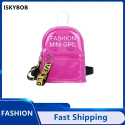 Women's Mini Backpacks 2023 Transparent PVC Jelly Female Bag Small Shoulder Bags for Teen Girls Fashion Casual Backpack Bags