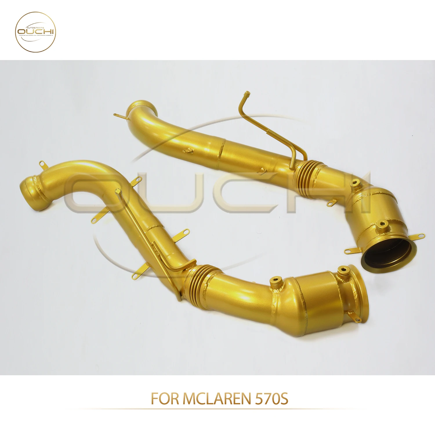 

for McLaren 570S Exhaust downpipe Gold Plated Ceramic Coating Thermal Barrier TIG Welding Max Power Gains