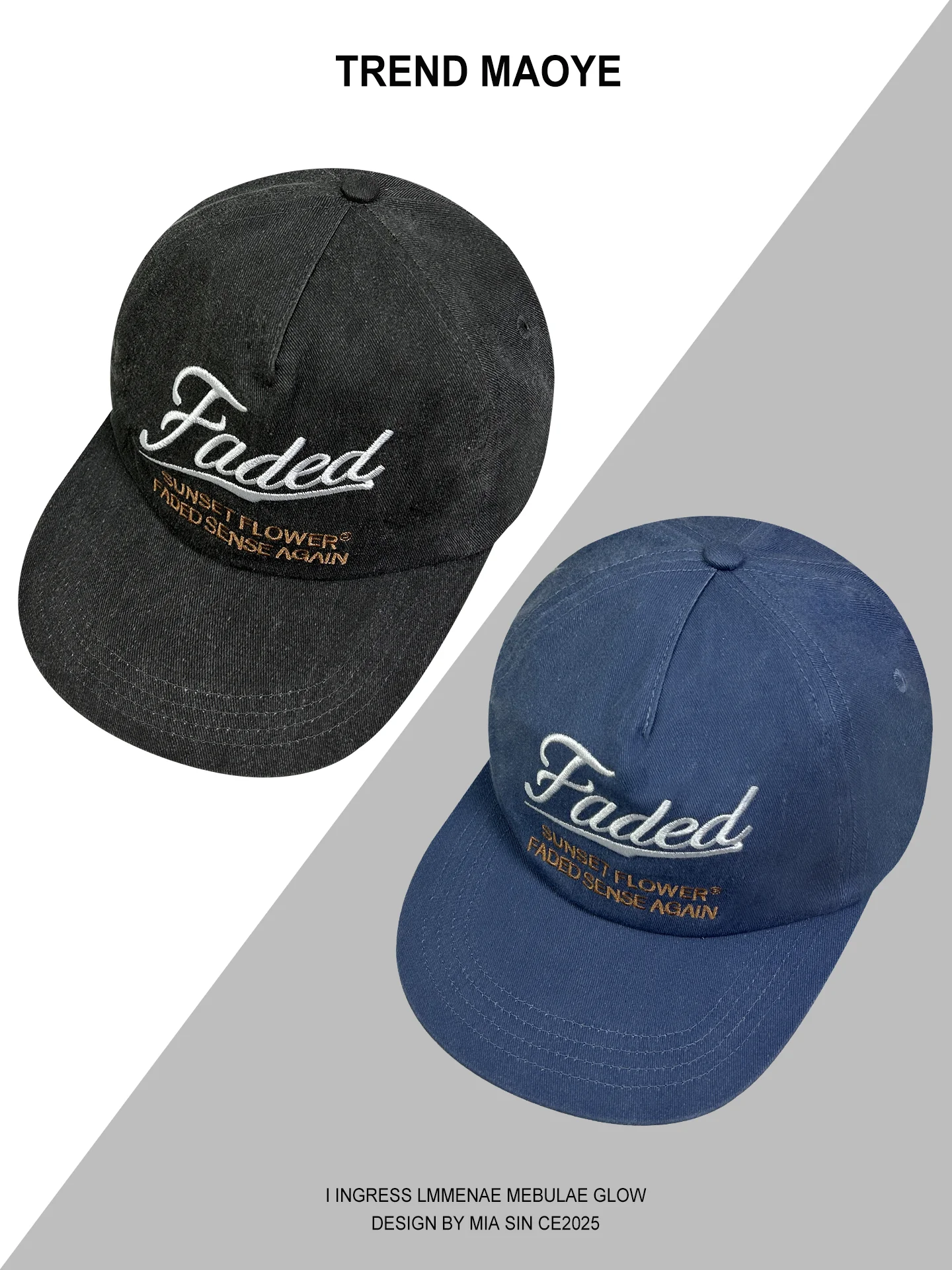 

Embroidery letter flat brim cap female soft top wide brim hip hop outdoor hat big head circumference baseball cap male