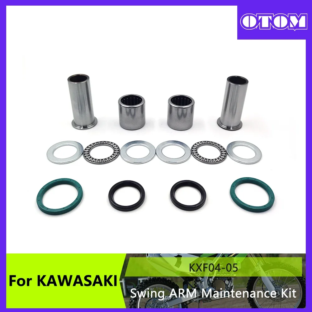 

OTOM Motorcycle Swing ARM Shock Oil Seal Bushing Thrust Needle Bearing For KAWASAKI KX250F 2004-2005 Off-road Bike Accessory