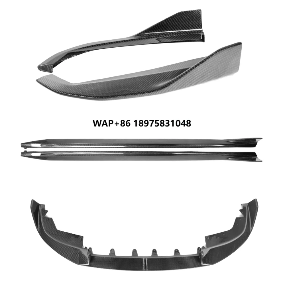 

G20 Carbon Fiber Front Bumper Lip Splitter Side Skirts AO Style for 3 Series G20 LCI 2023+ G20 Front Lip