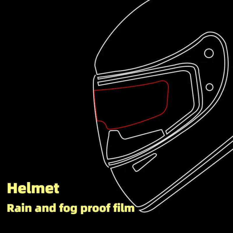 Motorcycle Helmet Anti-Fog Rainproof Film Helmet Lens Durable Clear Nano Coating Sticker Moto Safety Driving Helmet Accessories