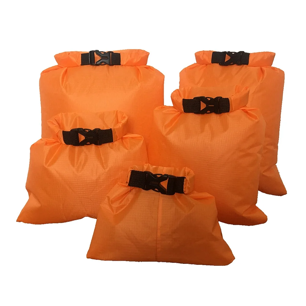 

5Pcs Drifting Waterproof Bag Set S M L Xl Xxl Sizes Waterproof Dry Bags with PU Coating for Kayaking Camping Rafting Boating