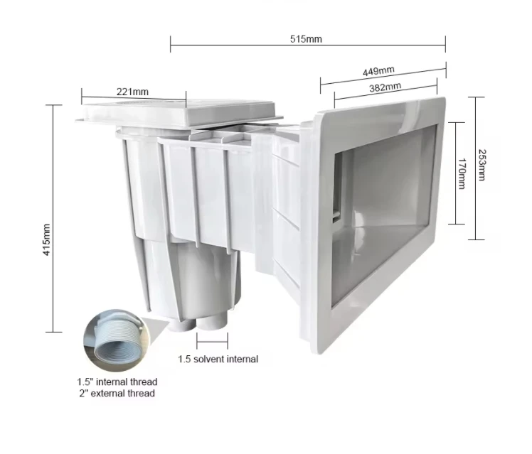 Pool Cleaning Equipment Pool Wall Skimmers Swimming Wide Mouth Wall Skimmer Long Throat Skimmer