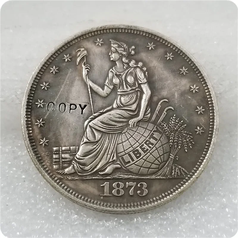 Type #2: USA 1873 T$1 Trade Dolla COPYChallenge Pocket Coins Christmas Gifts