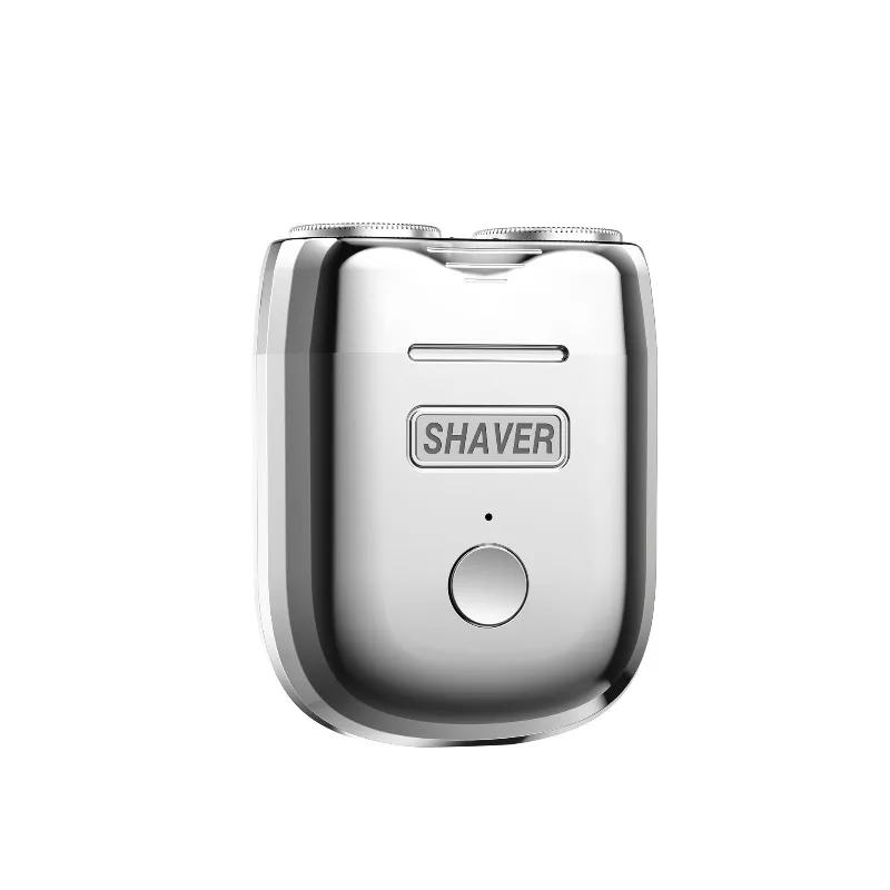 ماكينة حلاقة كهربائية صغيرة مغناطيسية مزدوجة الرأس سرعتين شحن USB ماكينة حلاقة كهربائية محمولة للرجال مع شبكة شفرة منحنية مزدوجة الحلقة