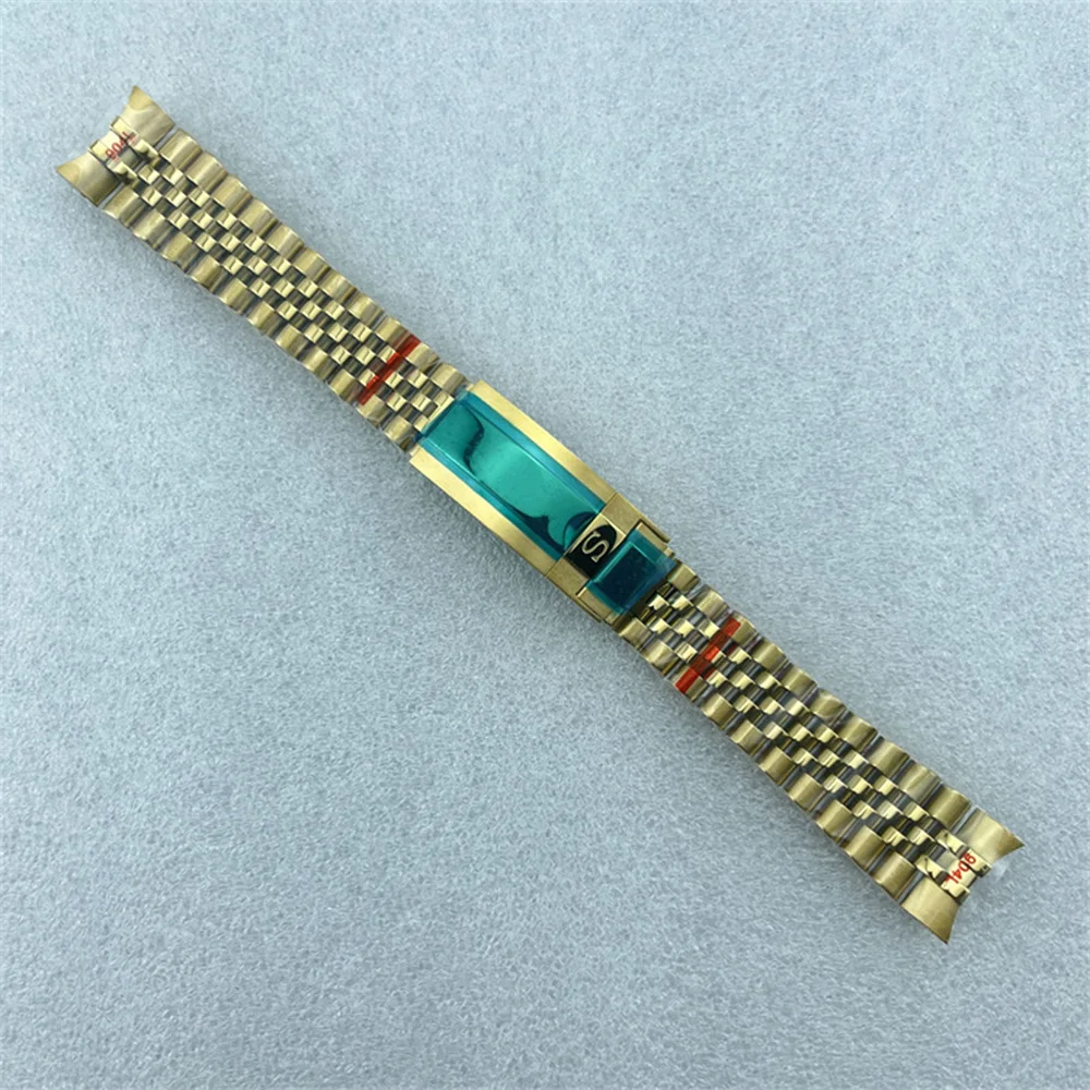 316 Stainless Steel NH35 Watch Strap 20MM Solid Band Modifying Sub Watch Jubilee Bracelet S Safety Buckle Watch Parts