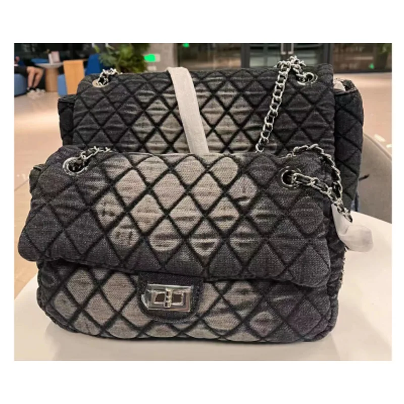

washing water denim crossbody diamond chain bag cross-border niche women's bag clutch bag crossbody bag underarm bag stray bag