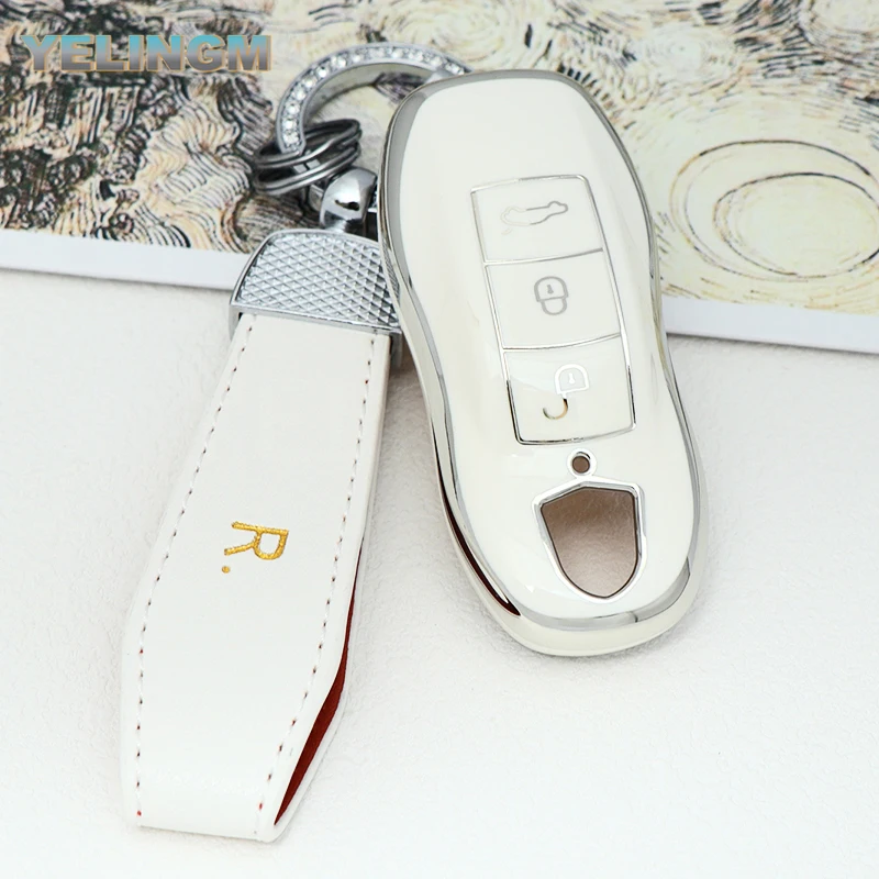 New Car Key Case Cover For Porsche For Panamera Macan Cayenne Cayman Boxster 911 9ya 971 Smart Protection Shell Remote Key Cover