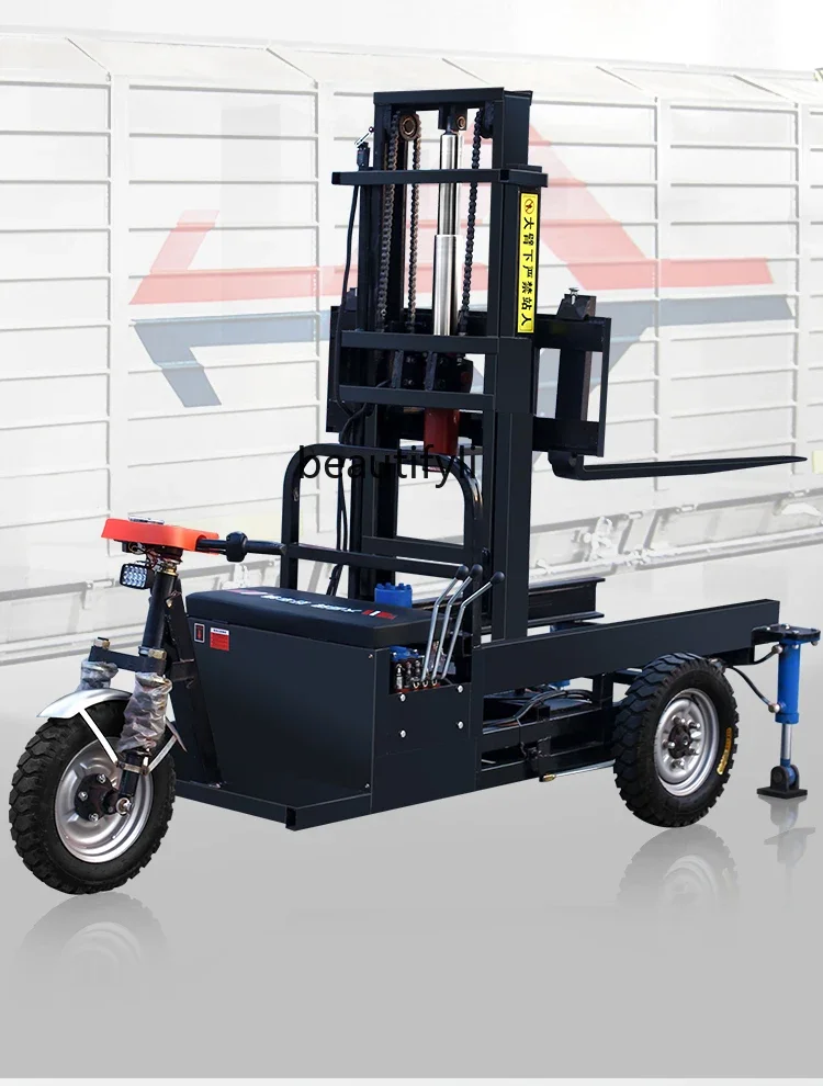 

Three-Wheel Simple Electric Forklift Lifting Self-Loading and Unloading Forklift Handling Storage Loading and Unloading