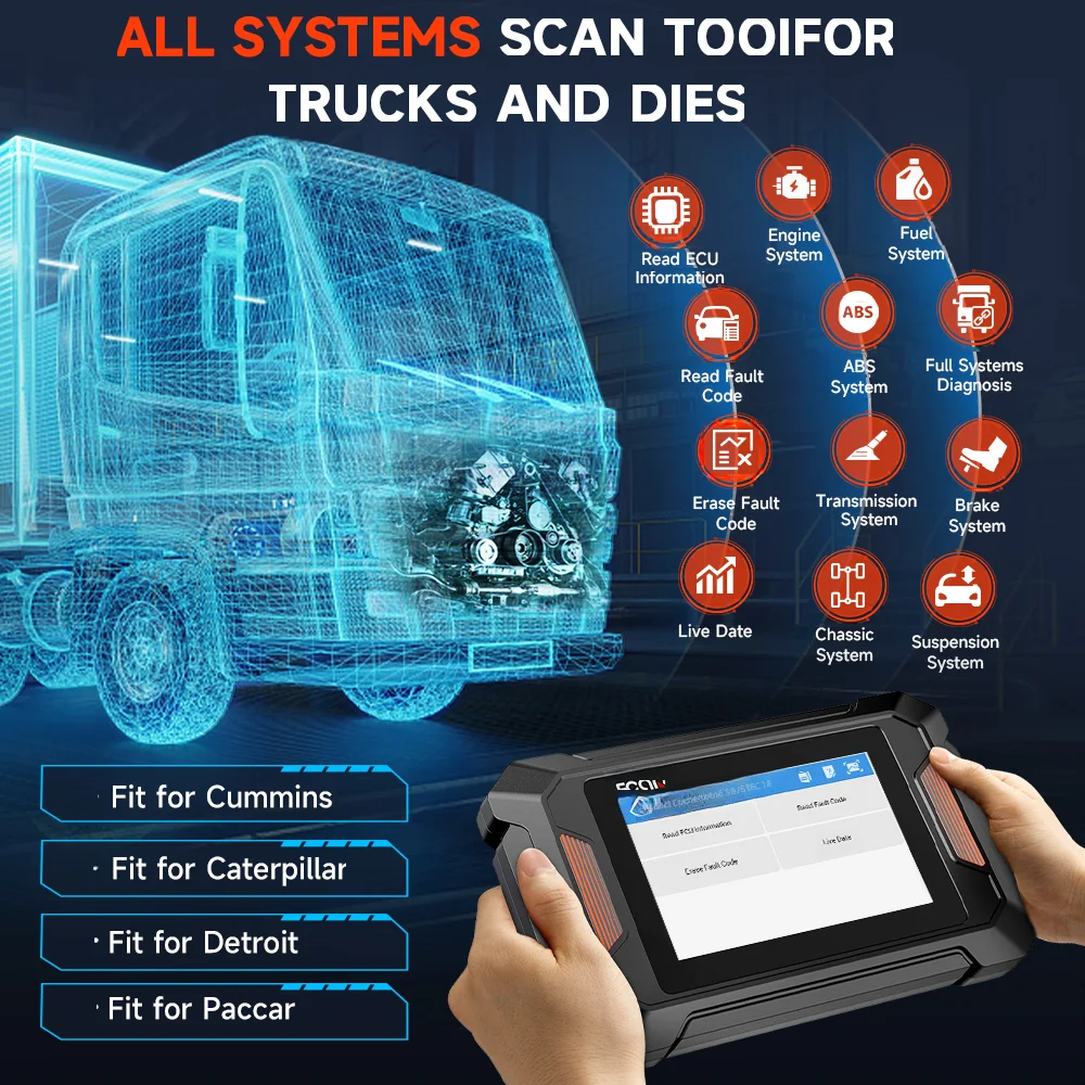 2024 FCAR F803 Heavy Duty Truck Diesel Scanner D.PF Regen dla CAT/Cummins/Paccar/Detroit All System Diesel Diagnostic Scan Tool