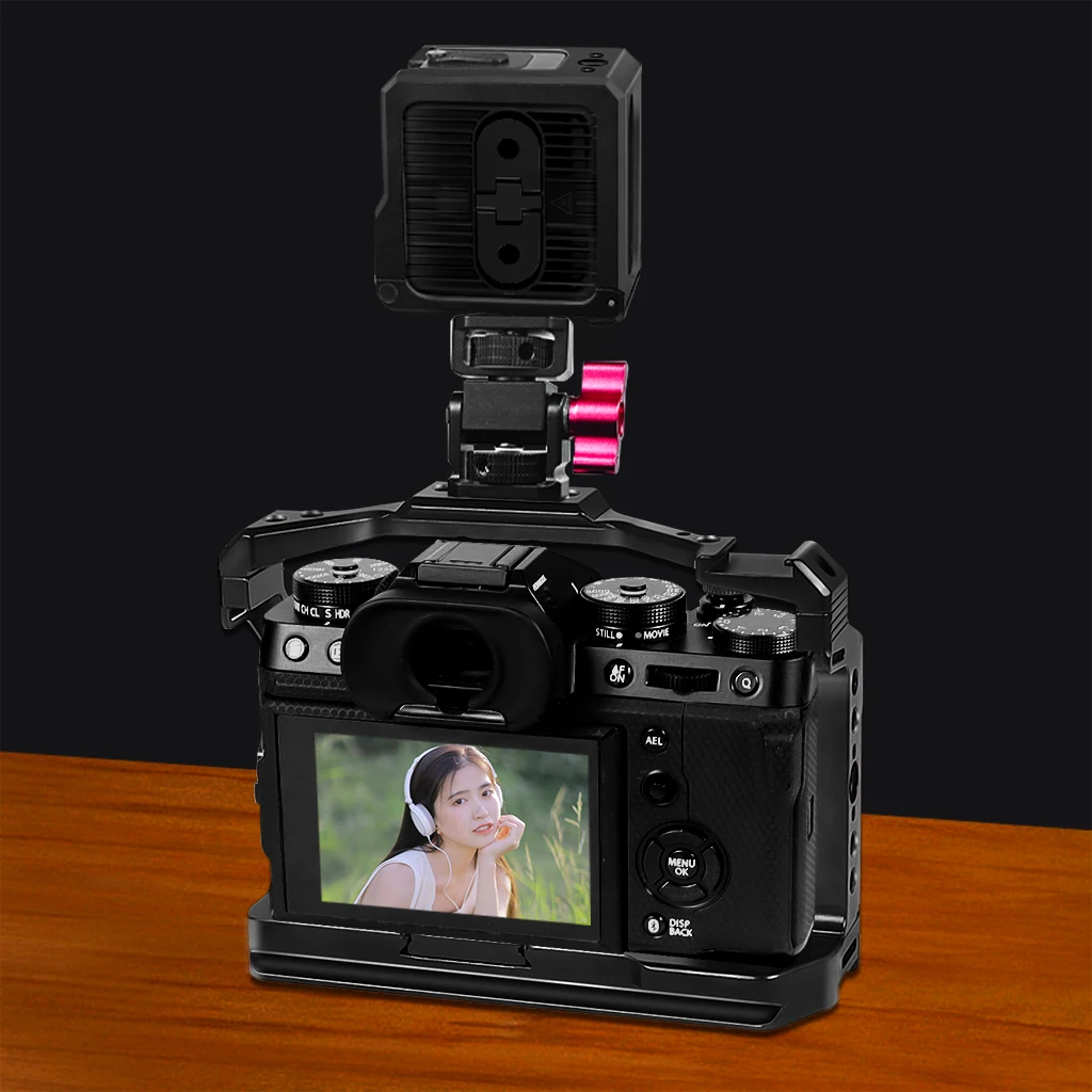 Monitor Mount 180° Tilt 360° Rotation Holder 1/4" ARRI Cold Shoe Mount for GoPro Insta360 DSLR Cinema Camera Mic Light Bracket