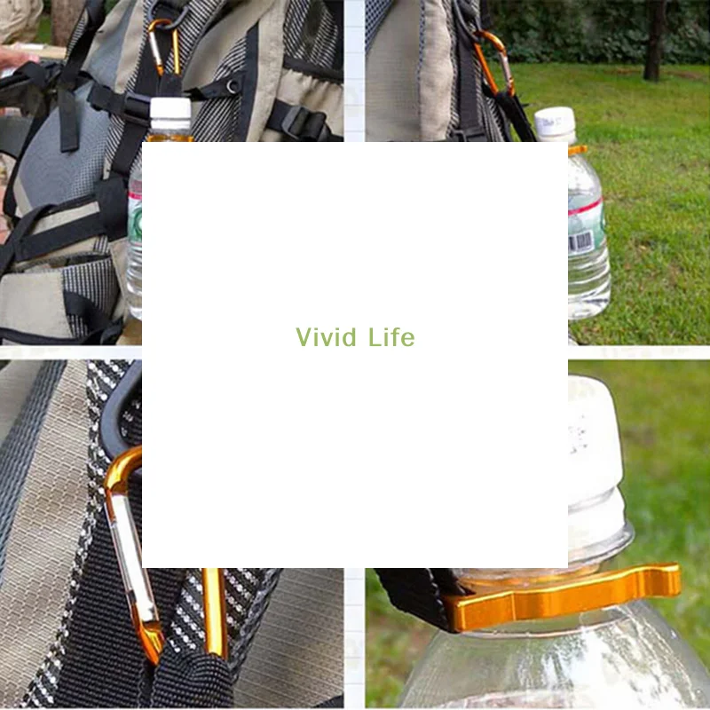 

2 PCS Carabiner Water Bottle Buckle Hook Holder Clip Camping Hiking Traveling