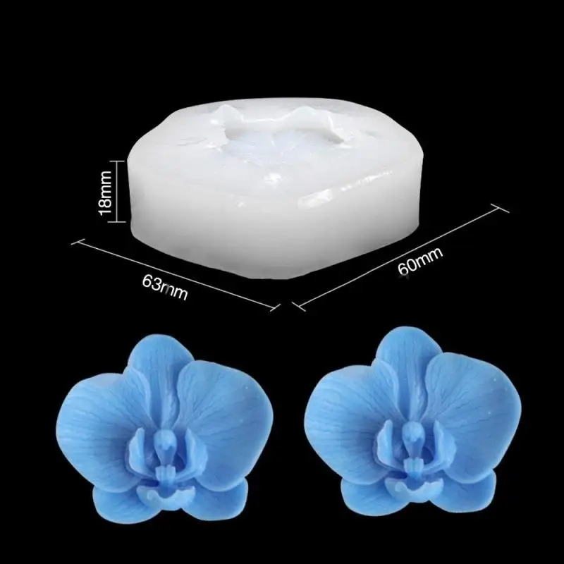 3D Simulation Orchid Silicone Mold Rose Flower Fondant Mold Phalaenopsis Candle Soap Candy Chocolate Cake Decoration Baking Tool