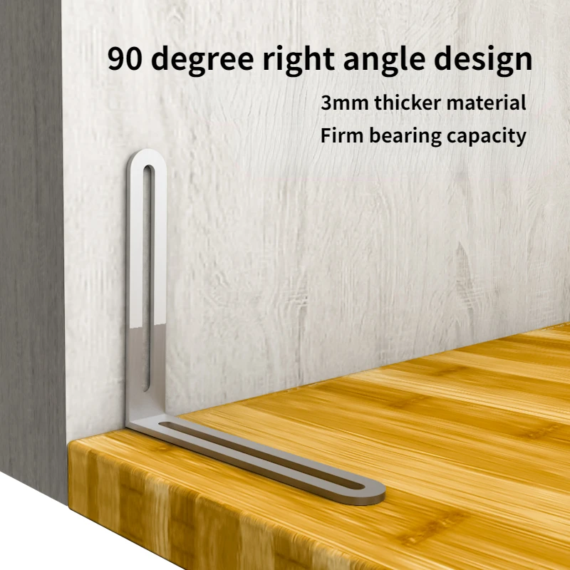 Stainless Steel Adjustable Angle Code 90 Degrees Right Angle Fixer Furniture Connector L-shaped Bracket Protector Shelf Bracket