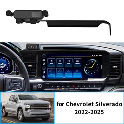 Car Mobile Phone Holder for Chevy Chevrolet Silverado 2022 2023 2024 2025 GPS Bracket Navigation Stand Auto Accessories