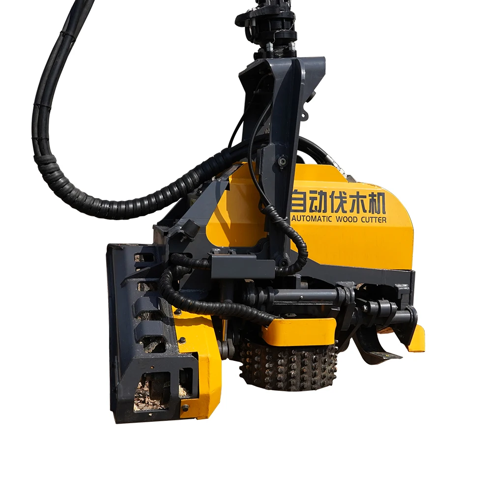Excavator Grab With Chainsaw for Forestry