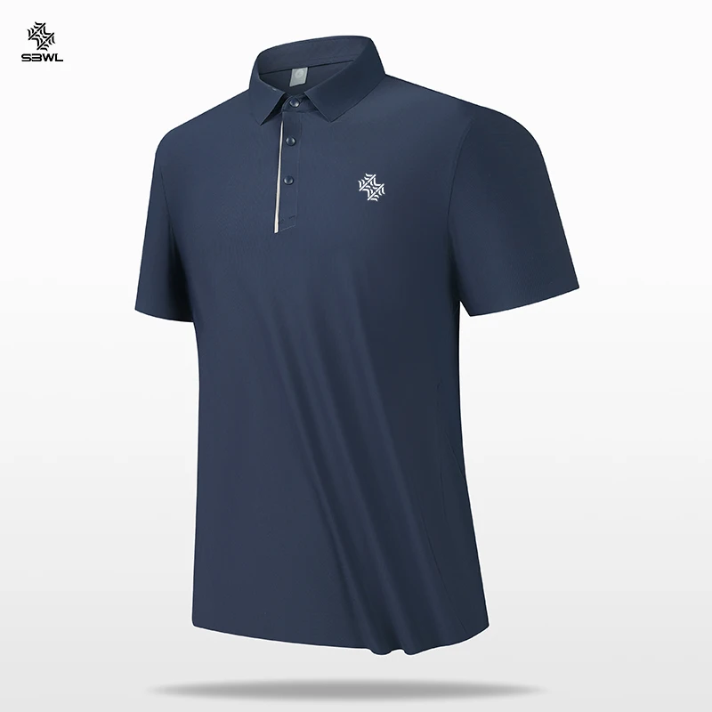 SBWL High Quality Seamless Process Men's Casual Top Shirt Popular Tennis T-Shirt Golf POLO Shirt Business Casual Breathable Tees image 3