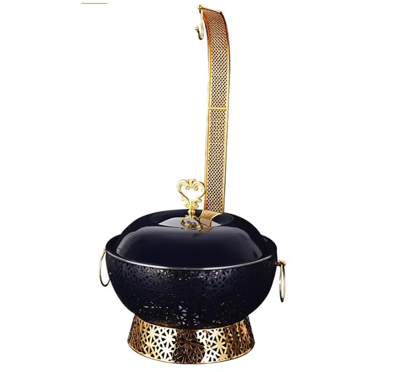 Stainless Steel Food Warmer Set Luxury Hot Pot Dining Restaurant Buffet Hot Pot