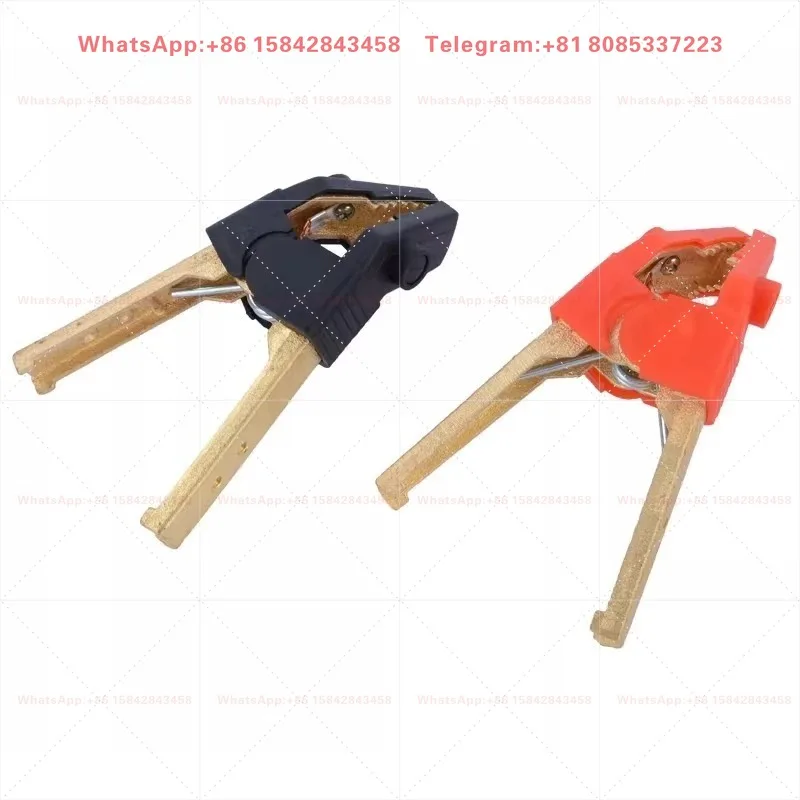 Thickened Pure Copper Fully Wrapped Large Alligator Battery Clips With Connecting Wire