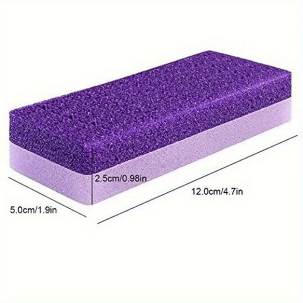 Reusable double-sided pumice exfoliator - powerful polypropylene portable hand and foot file, with rough and smooth double-sided exfoliating design, suitable for foot care, without alcohol and electricity (ideal for athletes and diabetes patients)