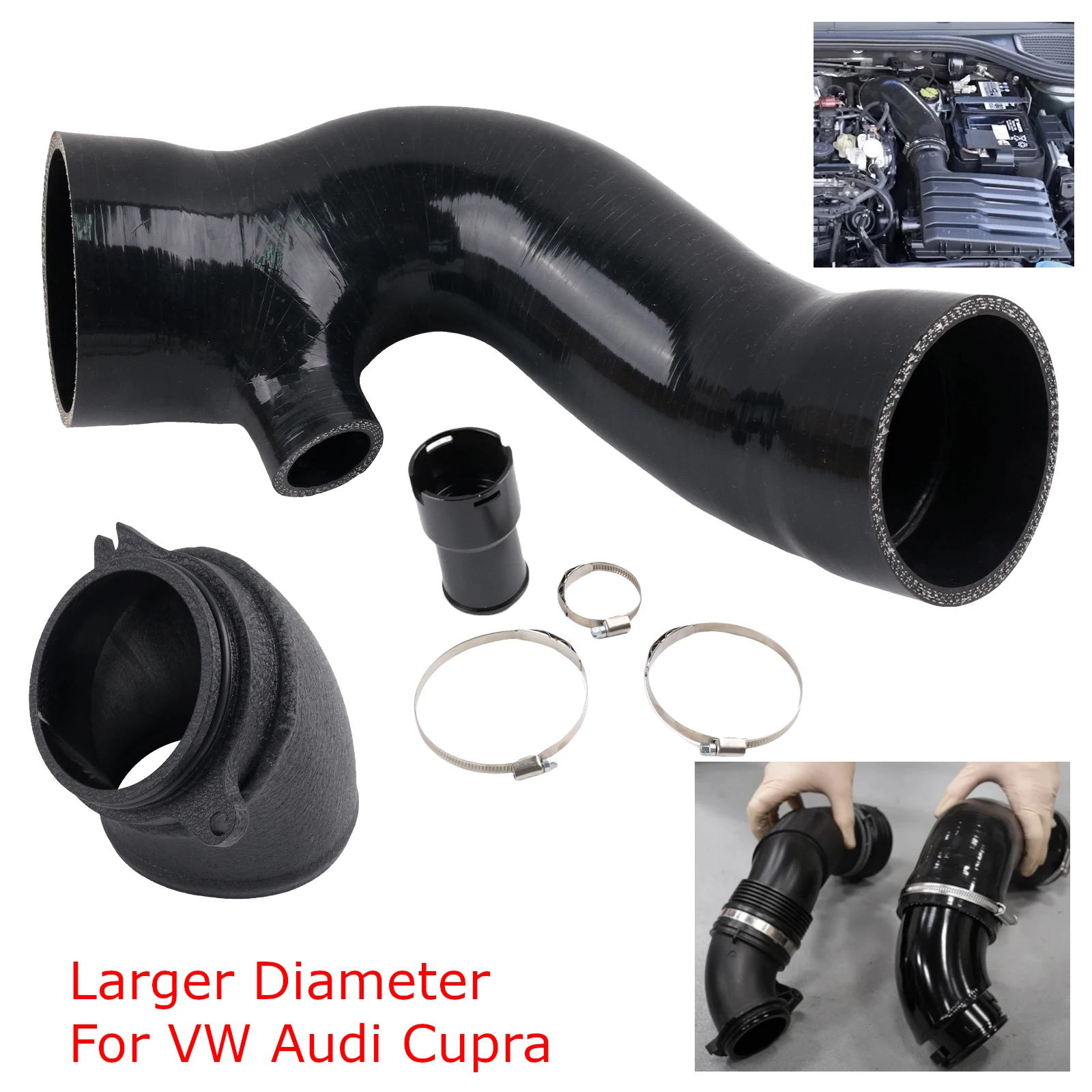 

FOR EVO EA888 Turbo Inlet Elbow Intake Hose Silicone Tube For Volkswagen VW Golf 8 Arteon Tiguan Audi Cupra Air Intakes Parts