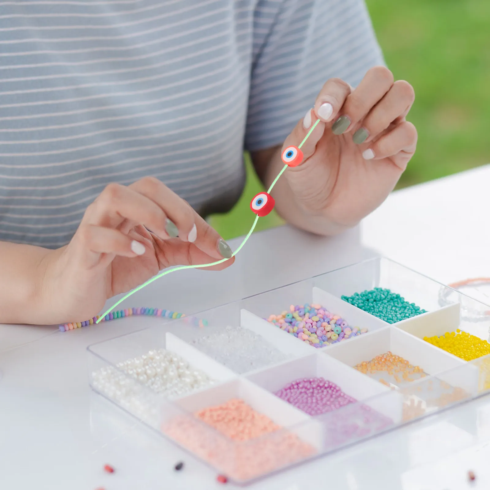 200Pcs Soft Lightweight Glitter Jewelry Making Rope Transparent PVC Craft Cord for DIY Bracelet Necklace Keychain Braiding