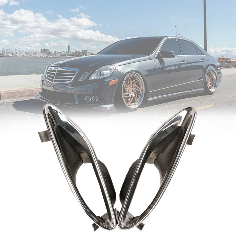 1 Pair Car Exhaust Tip Decoration Outdoor For Mercedes Benz W212 AMG A2124902727 A2124902827