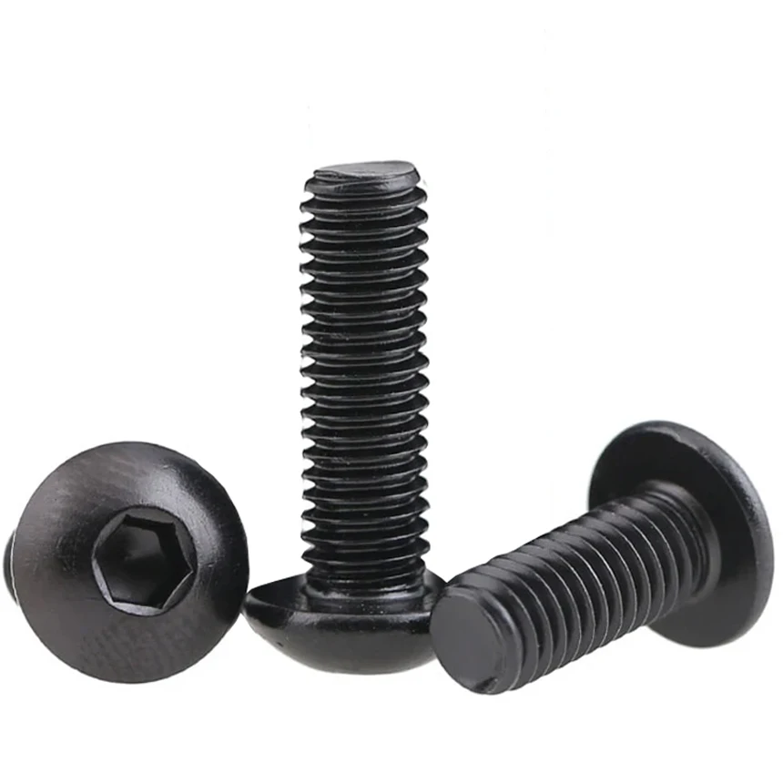 M3 M4 M5 5mm 6mm 8mm 10mm 12mm to 30mm Black 304 Stainless Steel SS DIN7380 Bolt Hex Hexagon Socket Pan Round Button Head Screw